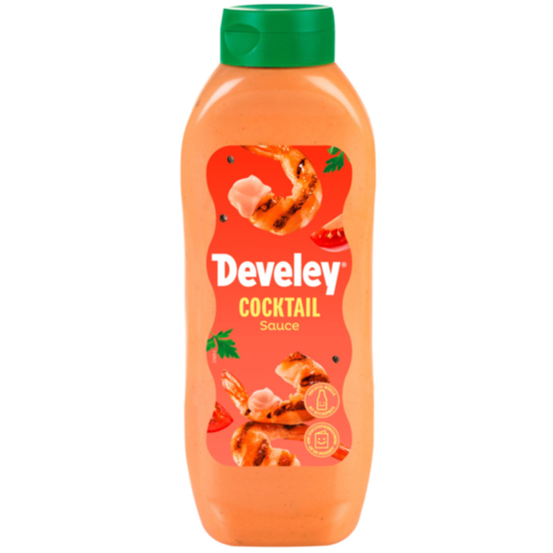 Develey Cocktail Sauce 875 ml cremige Dip Sauce für Garnelen Fisch und Snacks